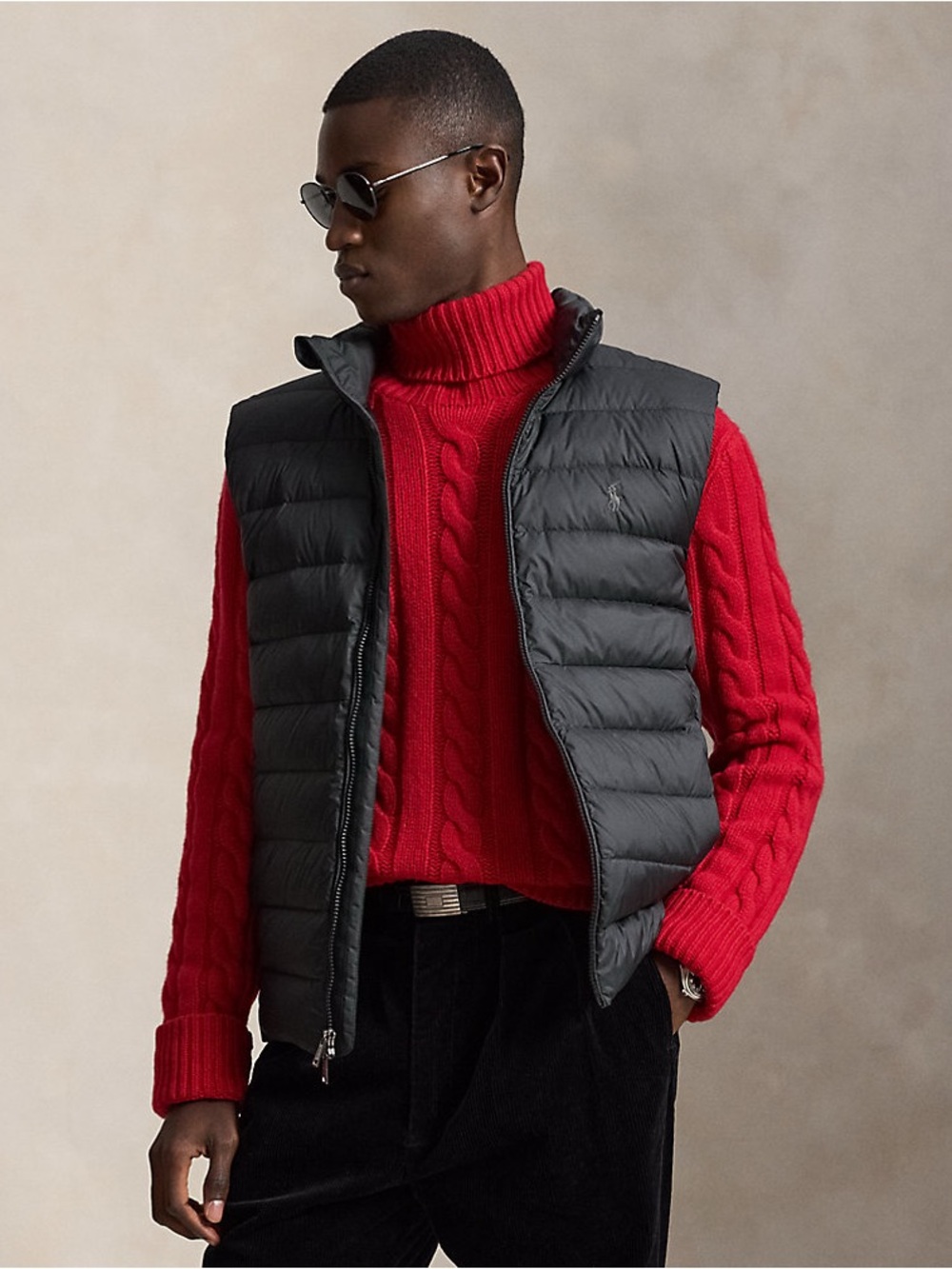 Polo Ralph Lauren Black Packable Down Puffer Vest Mens Big & Tall Size 4XB
